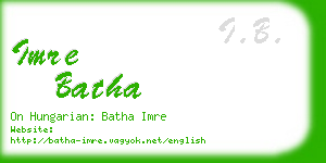 imre batha business card